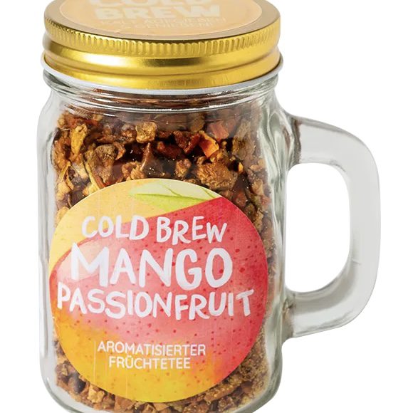 Cold Brew Mango mit Henkelglas